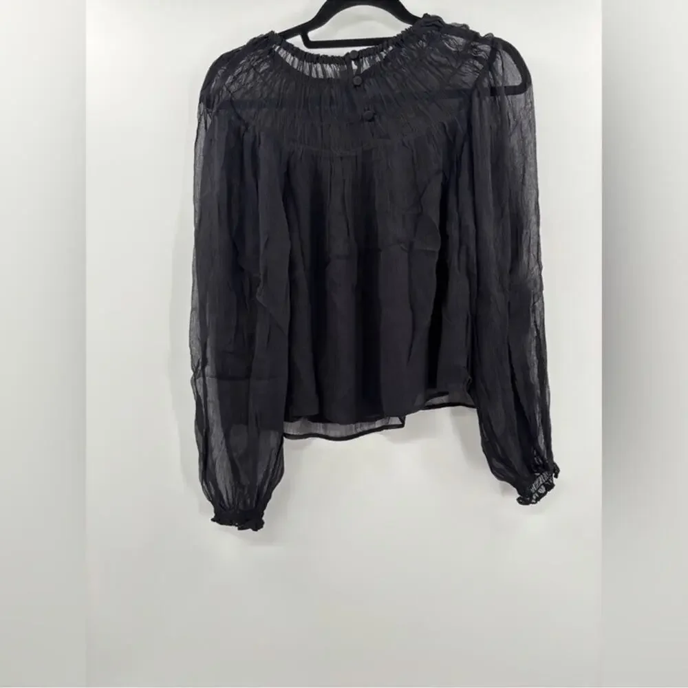 J.Crew Drapey shirred top in crinkle cupro_6